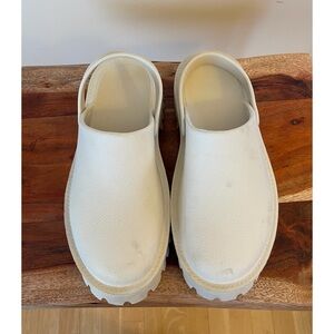 Cream Slip-On Clogs
